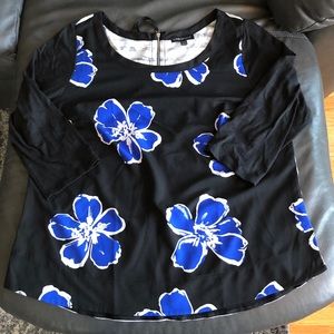 NWOT Lane Bryant Floral & Striped 3/4 Sleeve 14/16